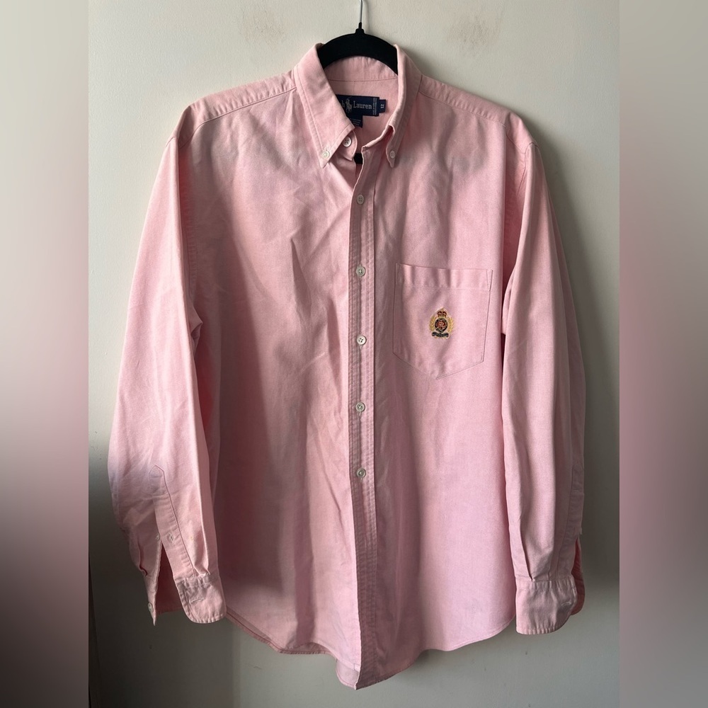 Ralph Lauren Cotton Pink Men's Shirt - Size 12